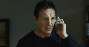 Liam Neeson in the first “Taken” film, delivering his now-famous “I'm gonna find you and I'm gonna kill you” line