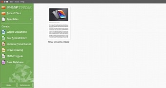 LibreOffice selection menu