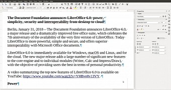 LibreOffice 6.0.1 released