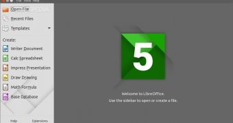 LibreOffice start menu