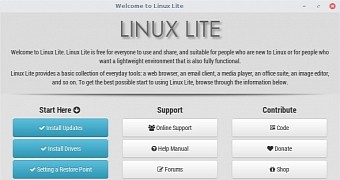 Lite Welcome in Linux Lite 3.4