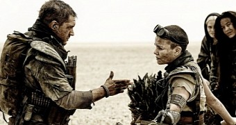 Tom Hardy and Charlize Theron in "Mad Max: Fury Road," as Max and Furiosa