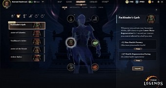 Magic: Legends equipment menu