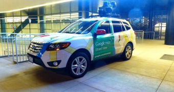 A Google Street View car
