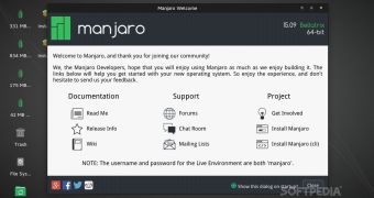Manjaro Xfce desktop