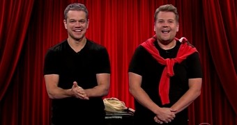 Matt Damon and James Corden recreate Damon's career in 8 minutes