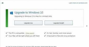 Microsoft Again Updates “Get Windows 10” App: “Upgrade Now” or “Upgrade Tonight”