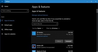 The uninstall option is still here for us in build 15014
