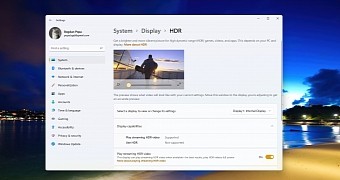 Windows 11 HDR settings