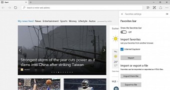 New favorites features in Microsoft Edge