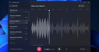 The new Sound Recorder app