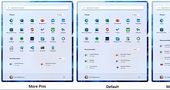 New Windows 11 Start menu layout options