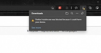 Firefox Nightly blocked in Edge