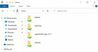 Linux files in Windows 10