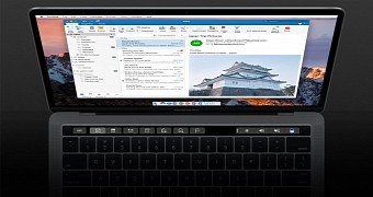 Microsoft Outlook with support for the Touch Bar