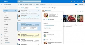 The desktop version of Microsoft Outlook