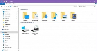 The current design of File Explorer in Windows 10