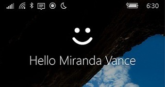 Windows Hello on Lumia 950 smartphone