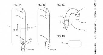 Patent drawing envisioning the flexible pen