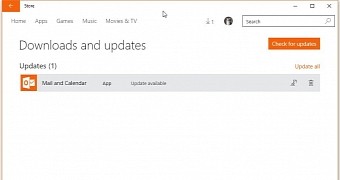 Windows 10 Mail and Calendar update in the store