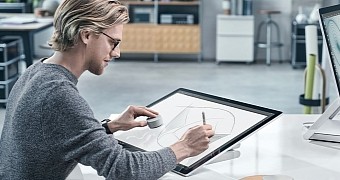 The Surface Dial only supports the Surface Studio