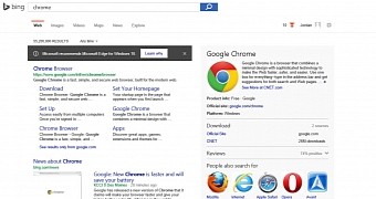 Microsoft Directs Users Searching for Chrome and Firefox to Edge Browser