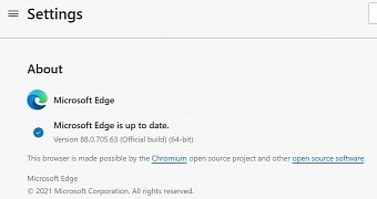 The latest version of Microsoft Edge