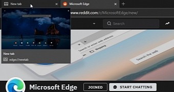Microsoft Edge tab preview feature