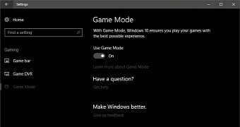 Game Mode in Windows 10