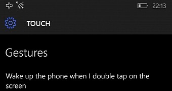 Double Tap to Wake option on Lumia 950
