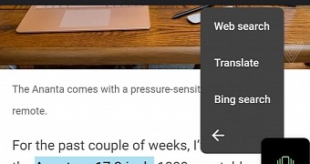 Bing search option on Android
