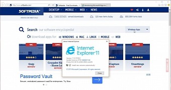 IE11 is the only affected version of the browser