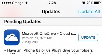 OneDrive update in the store