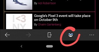 Ninja Cat emoji in Edge for Android