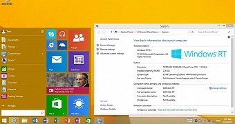 Start menu on Windows RT