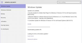 The CU is delivered through Windows Update