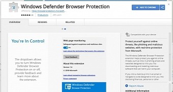 Windows Defender extension for Google Chrome