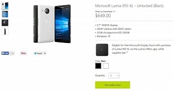 Lumia 950 XL in Microsoft Store
