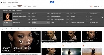 Bing video search displays bigger thumbnails and more video details