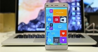 Xiaomi Mi4 shown running Windows 10 Mobile