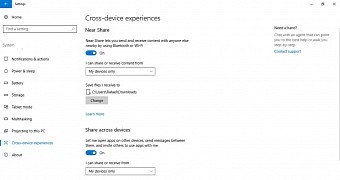 Near Share feature in Windows 10