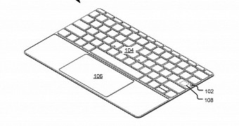 Patent drawing imagining a new Surface keyboard design
