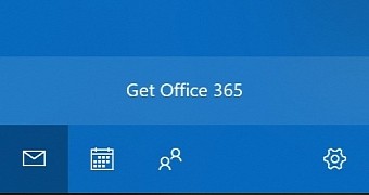 Get Office 365 button in Mail app