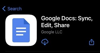 Google Docs in the App Store