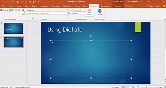 Microsoft Dictate in PowerPoint