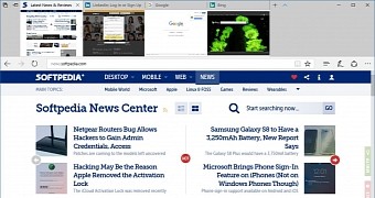 Tab previews in Edge browser