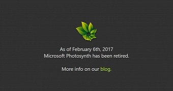 Photosynth no longer available, as the service has been discontinued