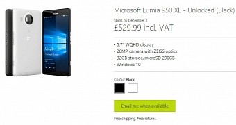 Microsoft Opens Lumia 950/950 XL Pre-Orders in Several European Countries