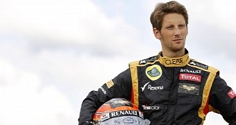 Lotus F1 driver Romain Grosjean