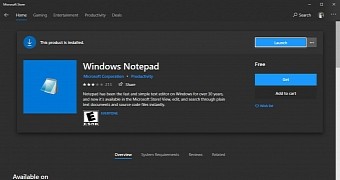 Notepad for Windows 10 in the Microsoft Store